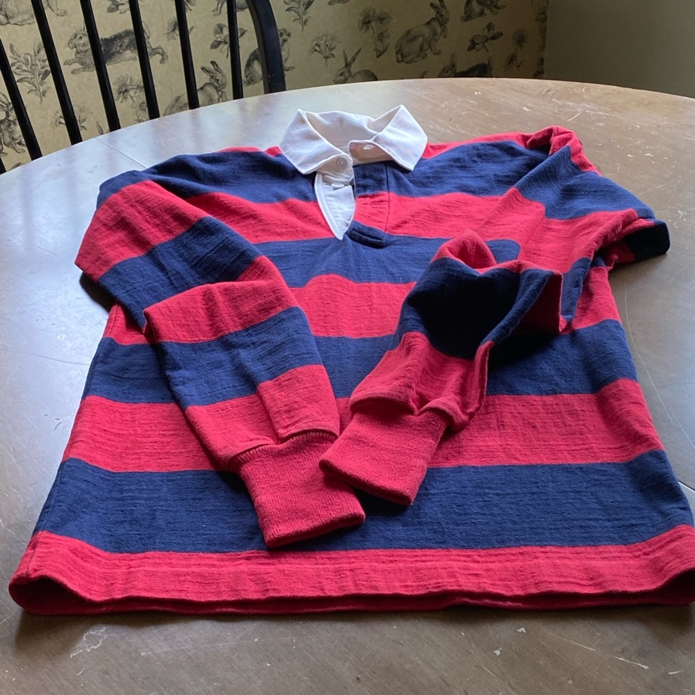 80’s/90’s Wide Striped Long Sleeves Rugby Shirt